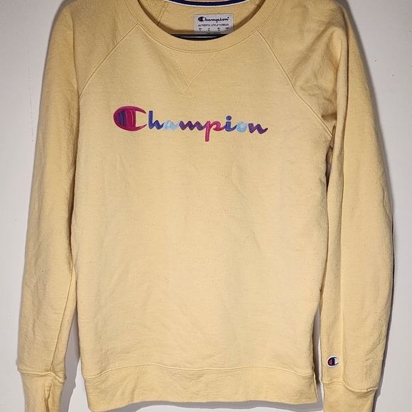 Champion Sweaters - Champion Yellow Crew Neck Sweater